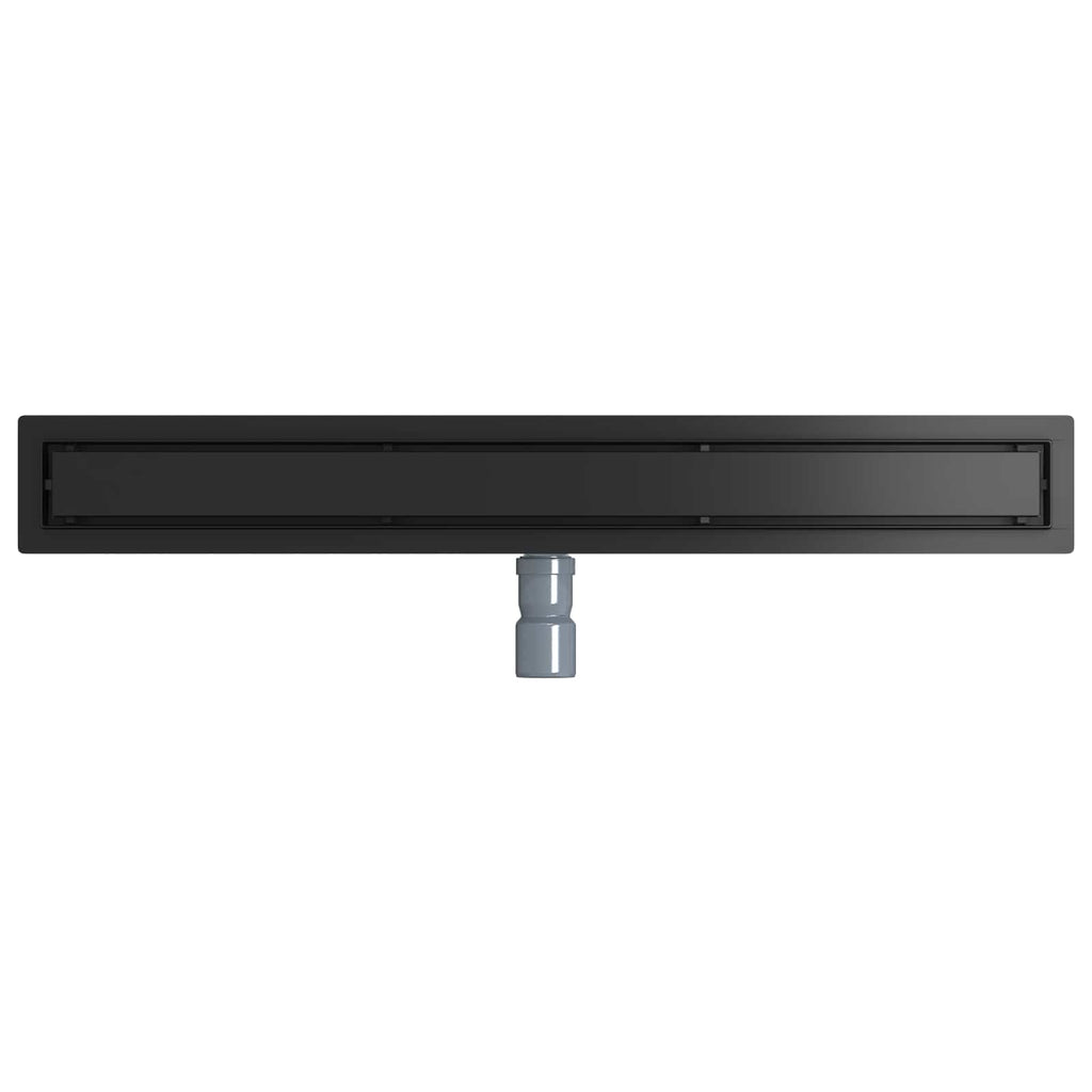 vidaXL Odpływ prysznicowy 2 w 1 z syfonem 360° Czarny 80 cm