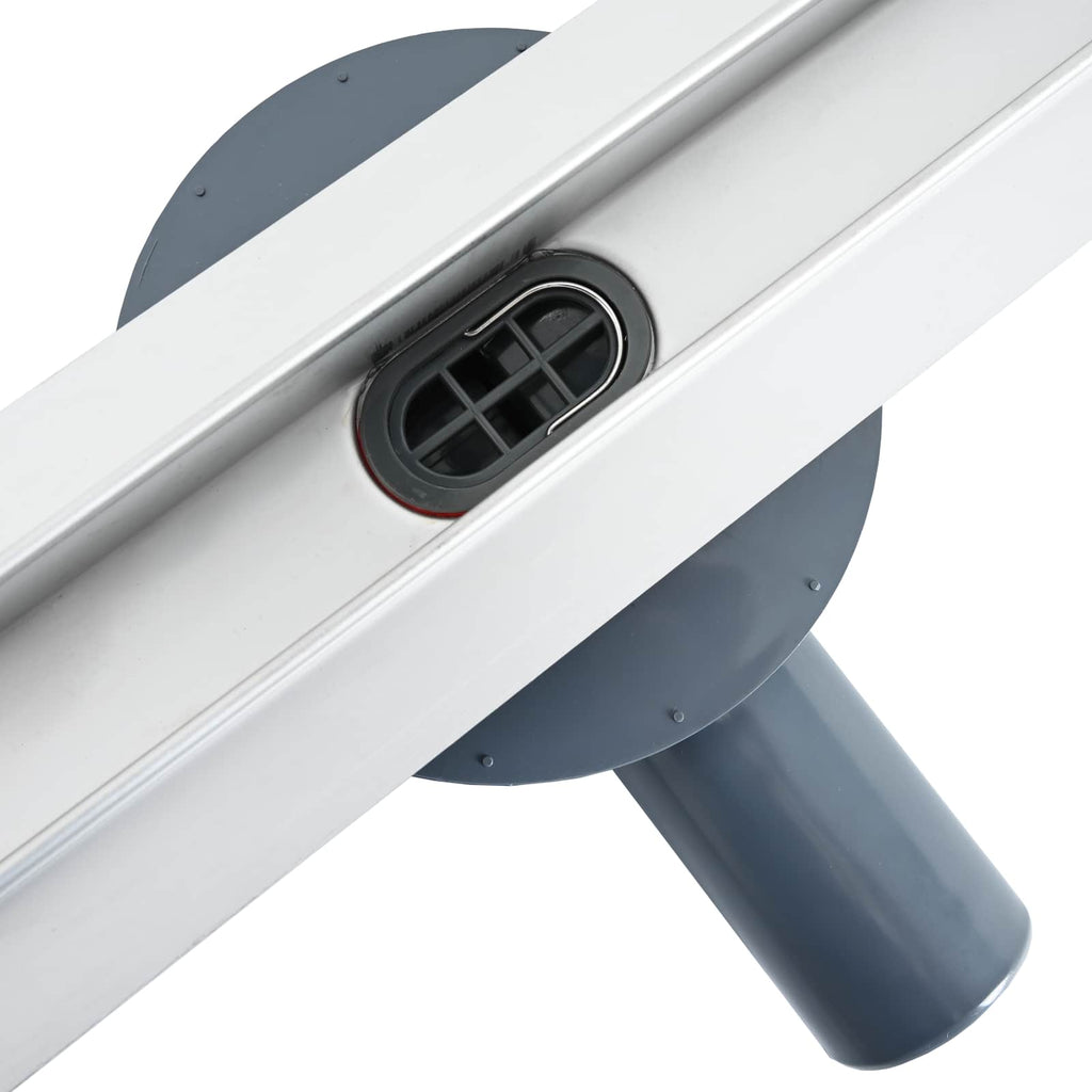 vidaXL 360° Odpływ prysznicowy z cienkim modelem Srebrny 60 cm