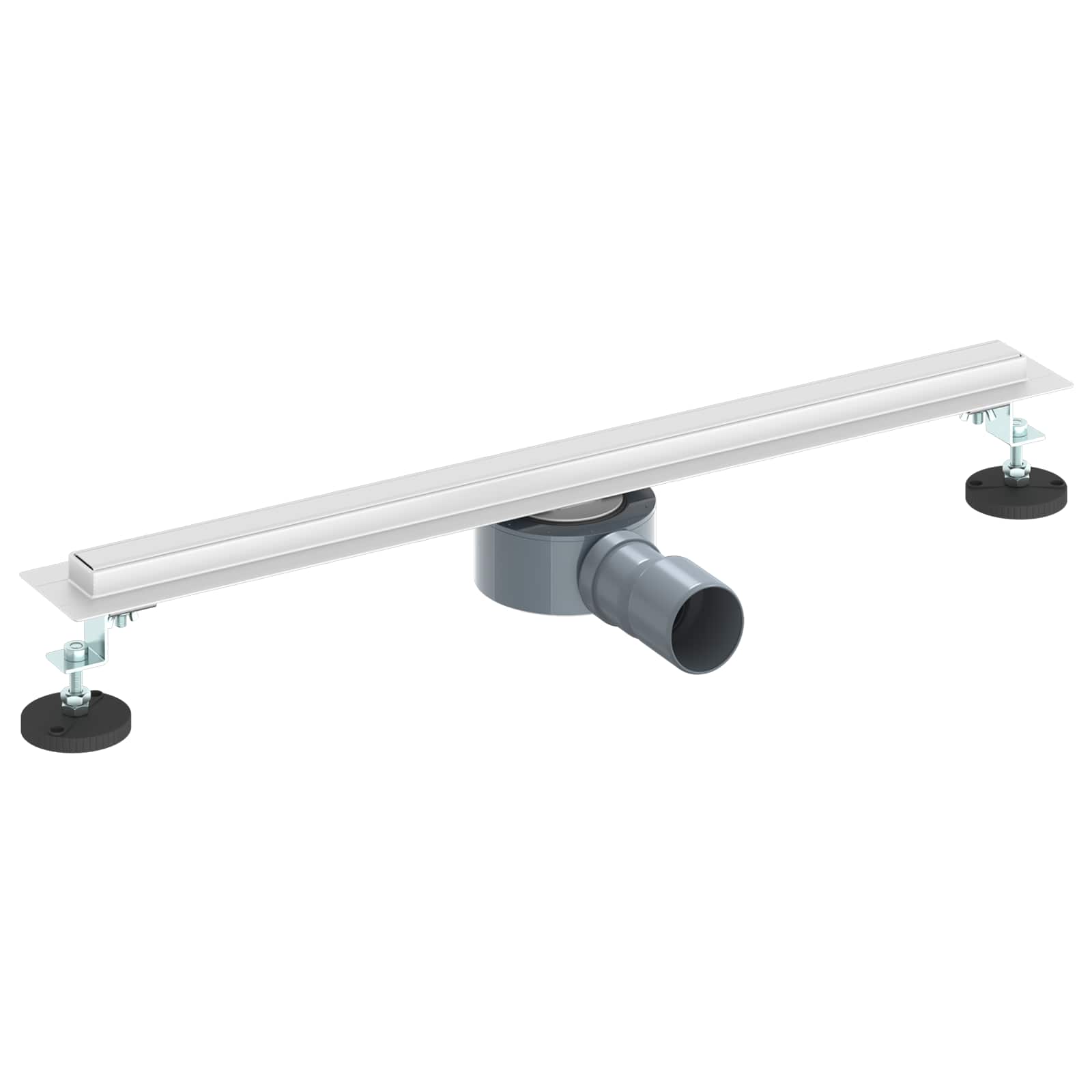 vidaXL 360° Odpływ prysznicowy z cienkim modelem Srebrny 60 cm
