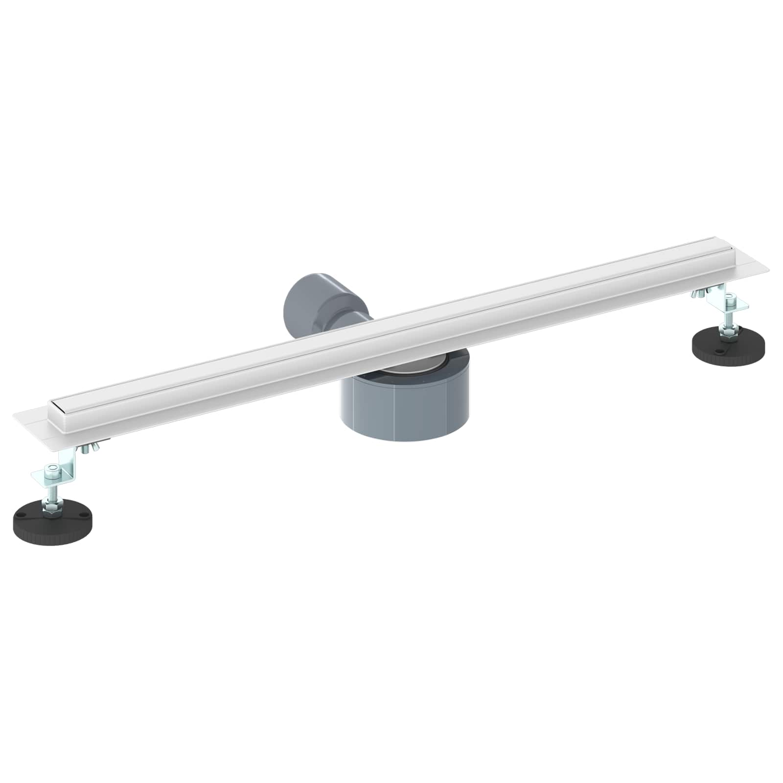 vidaXL 360° Odpływ prysznicowy z cienkim modelem Srebrny 60 cm