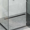 vidaXL Odpływ prysznicowy 2 w 1 z syfonem 360° Czarny 90 cm