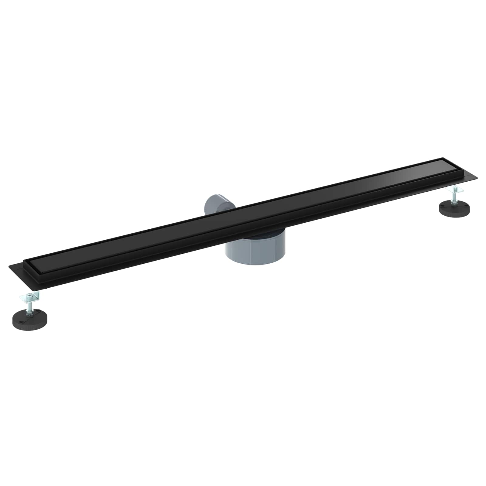 vidaXL Odpływ prysznicowy 2 w 1 z syfonem 360° Czarny 90 cm