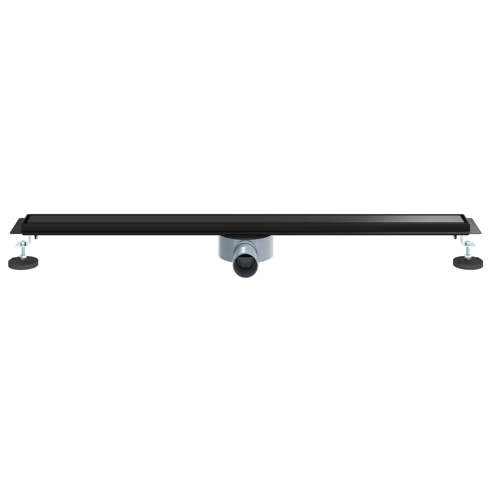vidaXL Odpływ prysznicowy 2 w 1 z syfonem 360° Czarny 90 cm