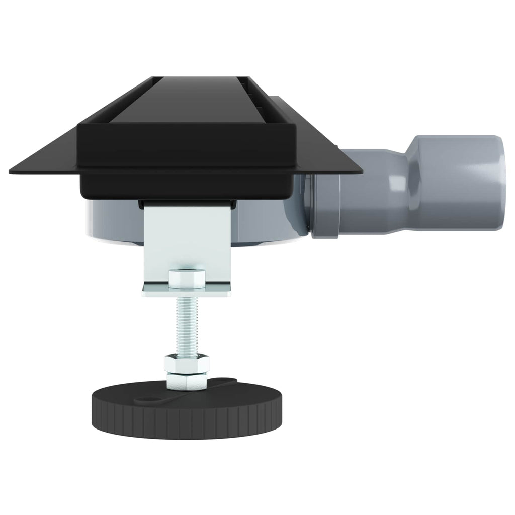 vidaXL Odpływ prysznicowy 2 w 1 z syfonem 360° Czarny 90 cm