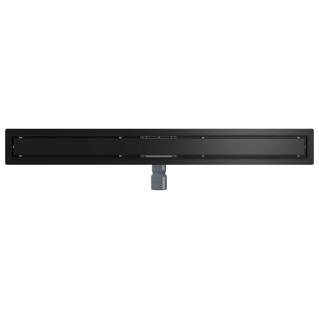 vidaXL 2 w 1 Odwodnienie prysznicowe Czarny 100 cm Stal nierdzewna 304