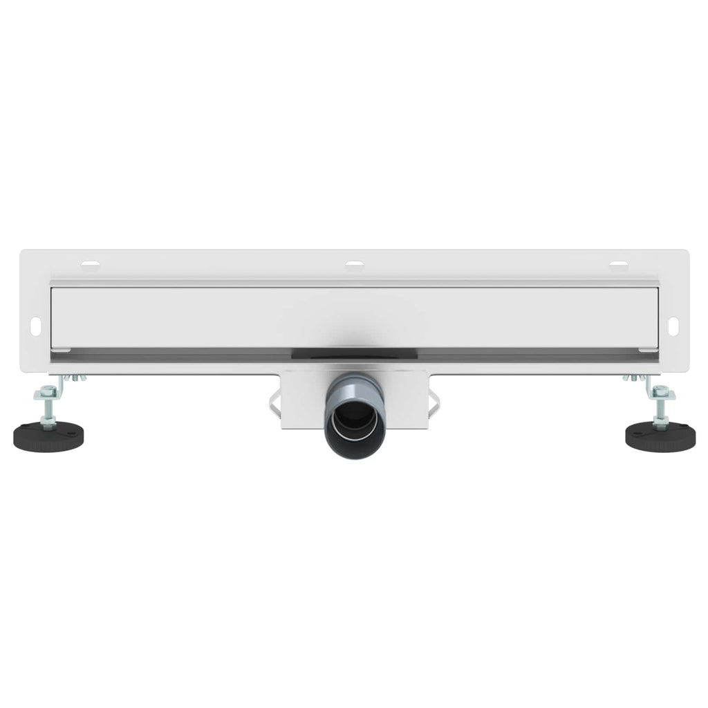 vidaXL Odpływ prysznicowy montowany na ścianie Srebrny 50 cm