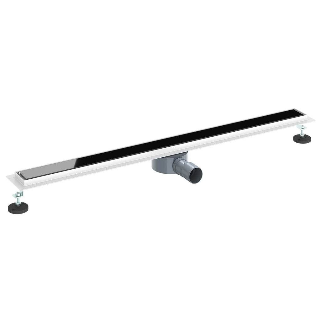 vidaXL Odpływ prysznicowy z szklaną pokrywą i syfonem 360° 100 cm