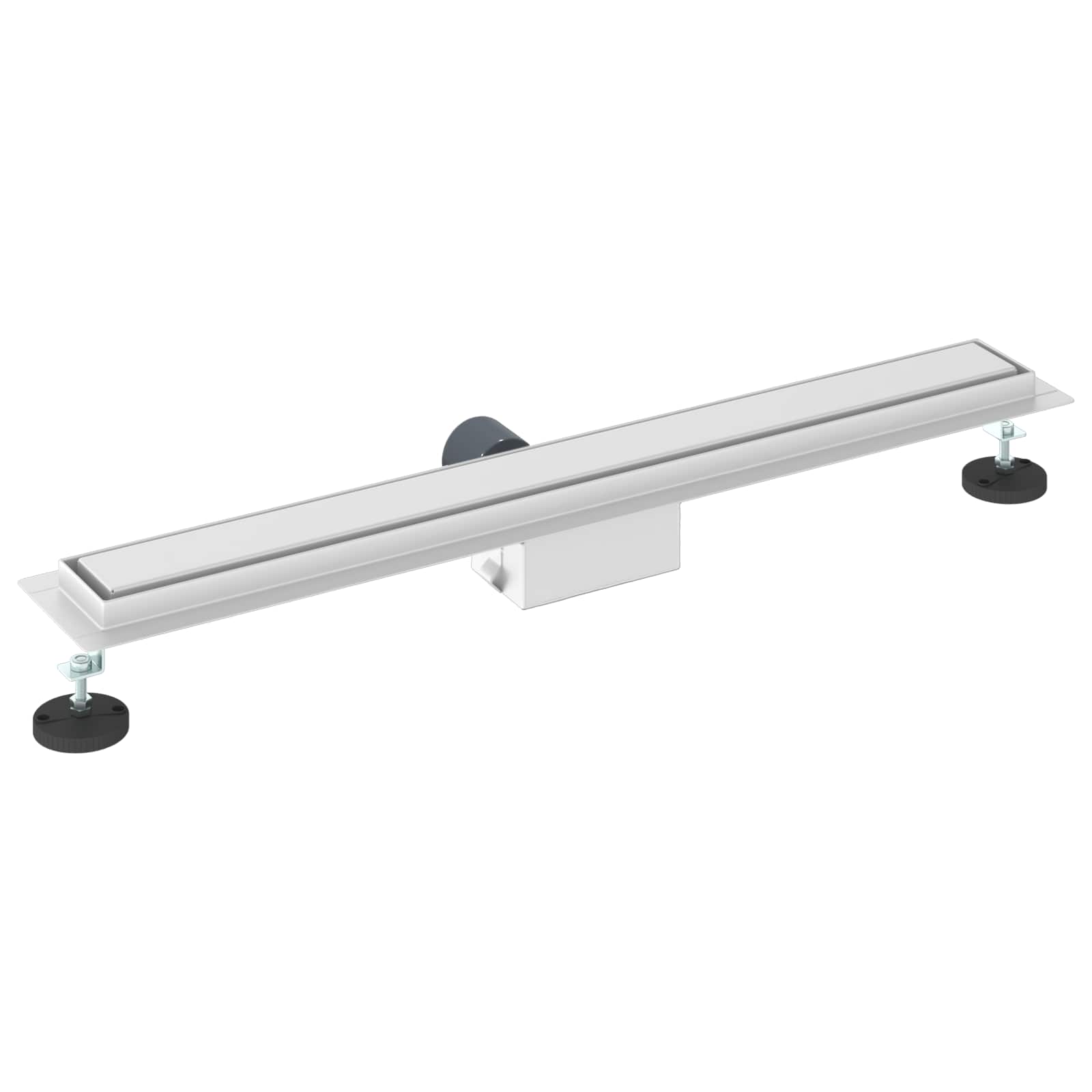 vidaXL 2 w 1 Odwodnienie prysznicowe Srebrny 80 cm Stal nierdzewna 304