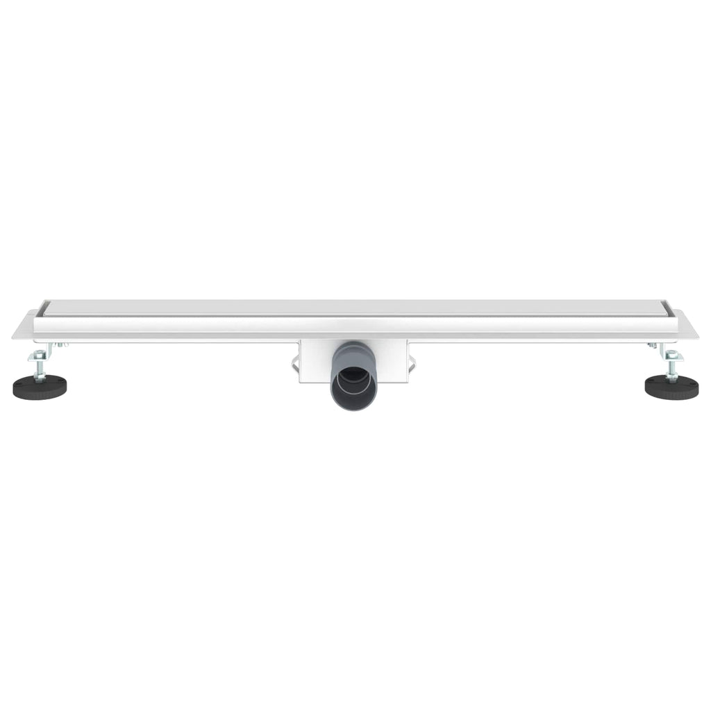 vidaXL 2 w 1 Odwodnienie prysznicowe Srebrny 80 cm Stal nierdzewna 304