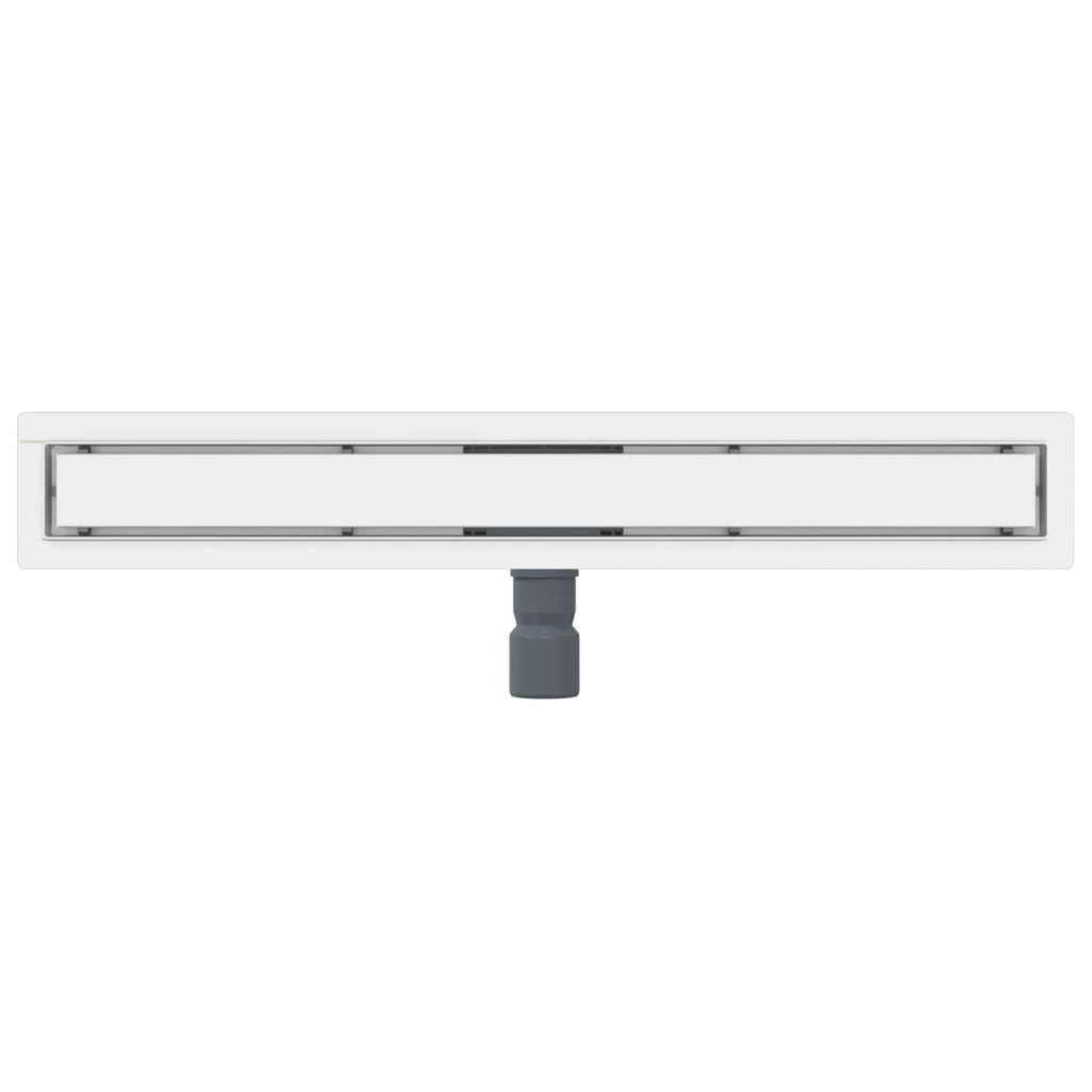 vidaXL 2 w 1 Odwodnienie prysznicowe Srebrny 80 cm Stal nierdzewna 304