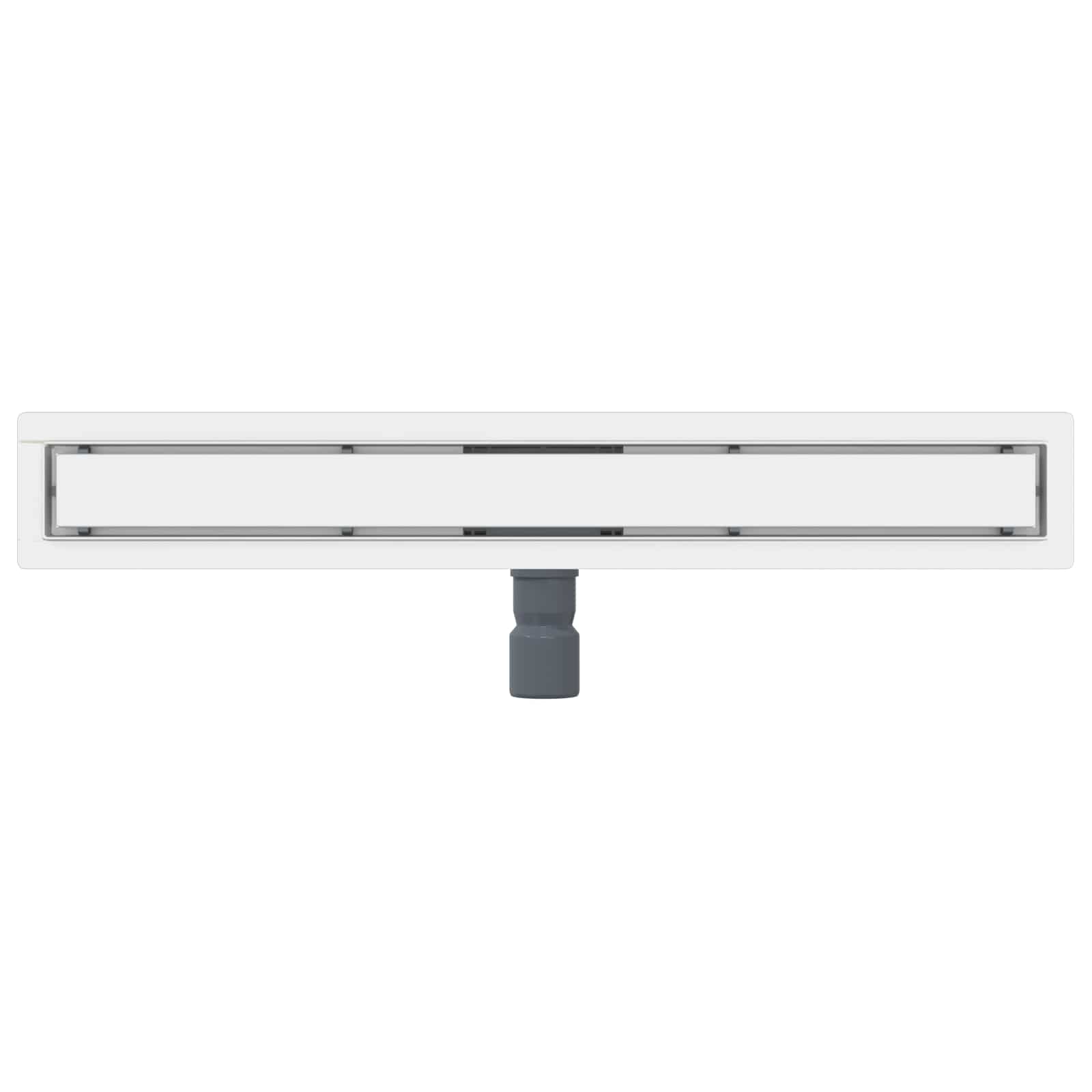 vidaXL 2 w 1 Odwodnienie prysznicowe Srebrny 80 cm Stal nierdzewna 304