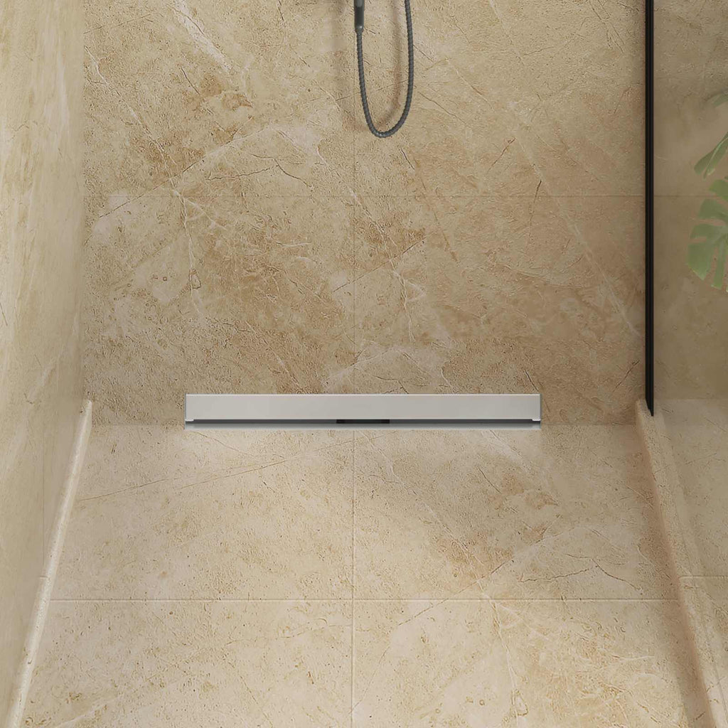 vidaXL Odpływ prysznicowy montowany na ścianie Srebrny 70 cm