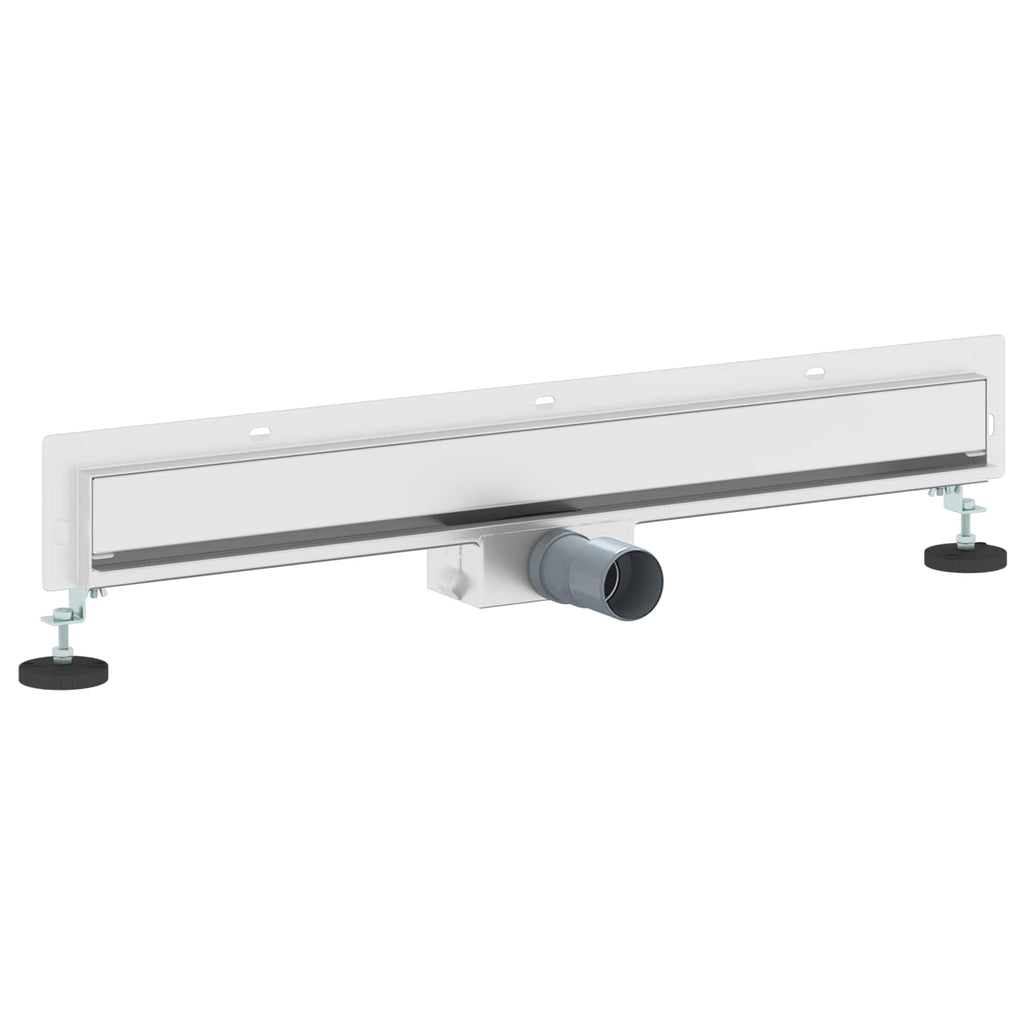 vidaXL Odpływ prysznicowy montowany na ścianie Srebrny 70 cm