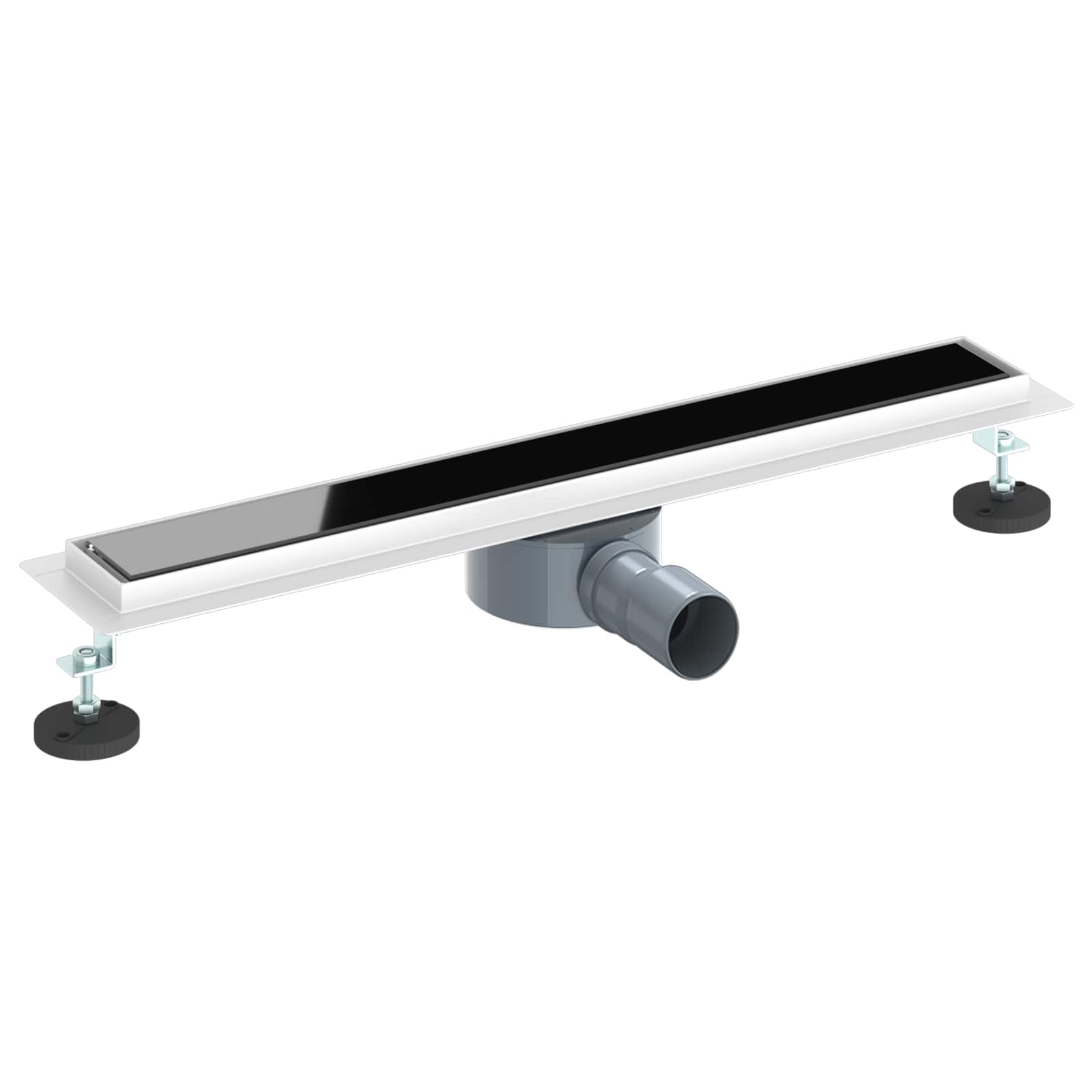 vidaXL Odpływ prysznicowy z szklaną pokrywą i syfonem 360° 60 cm