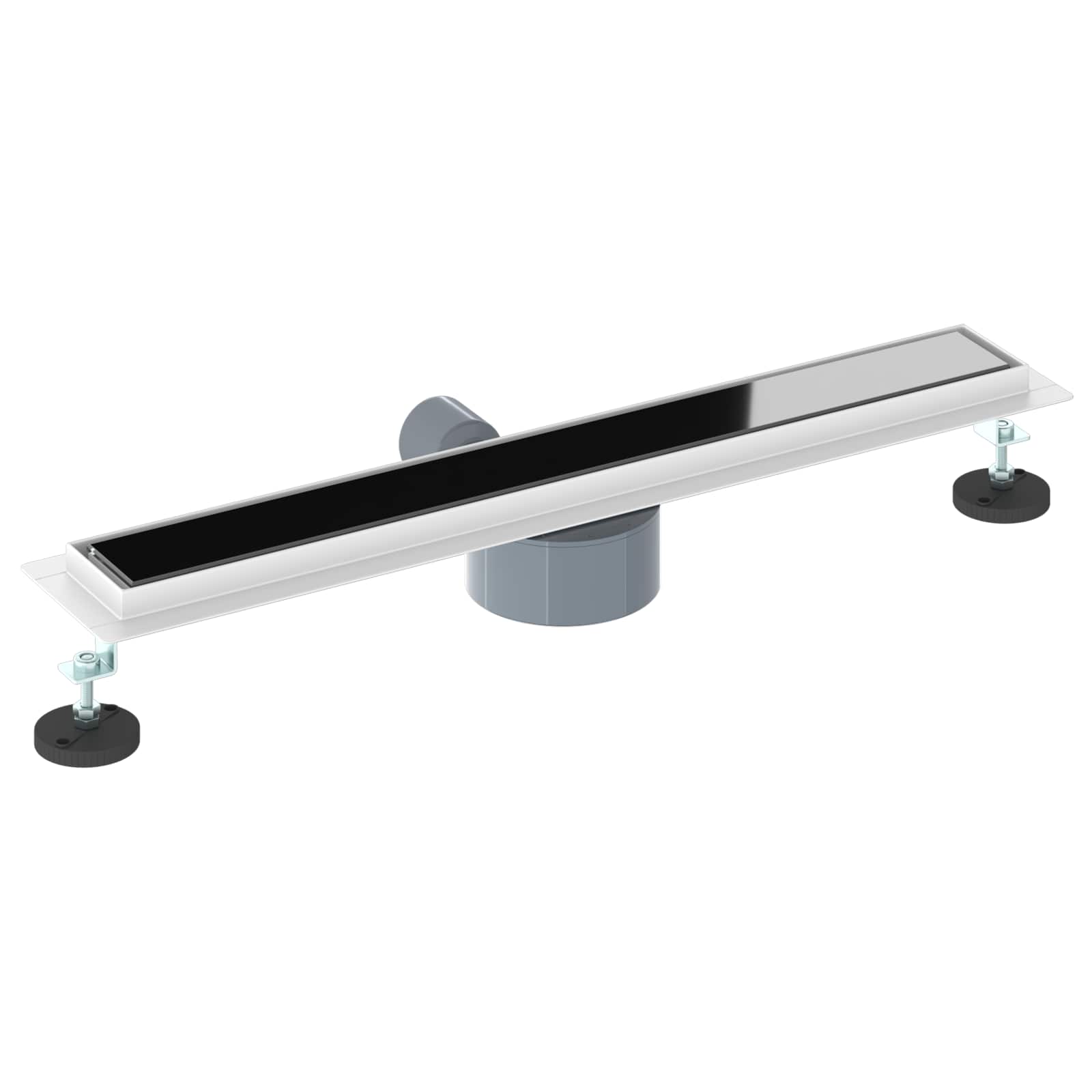 vidaXL Odpływ prysznicowy z szklaną pokrywą i syfonem 360° 60 cm