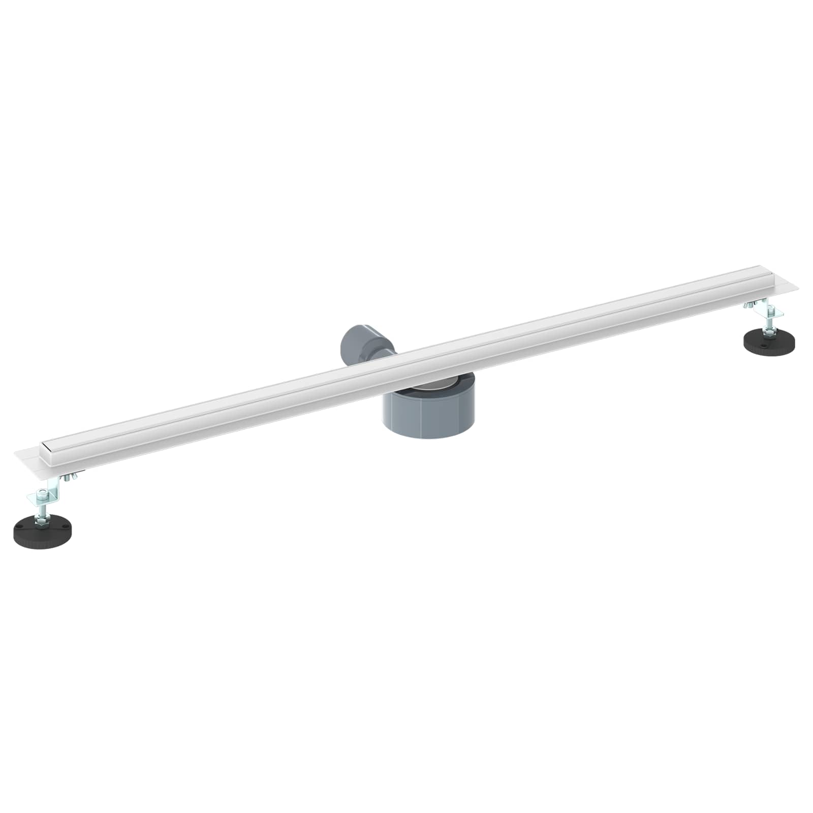 vidaXL 360° Odpływ prysznicowy z cienkim modelem Srebrny 90 cm