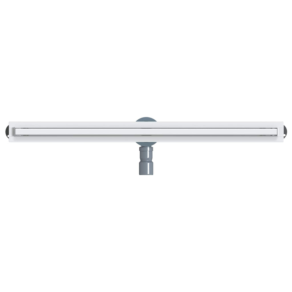 vidaXL 360° Odpływ prysznicowy z cienkim modelem Srebrny 90 cm