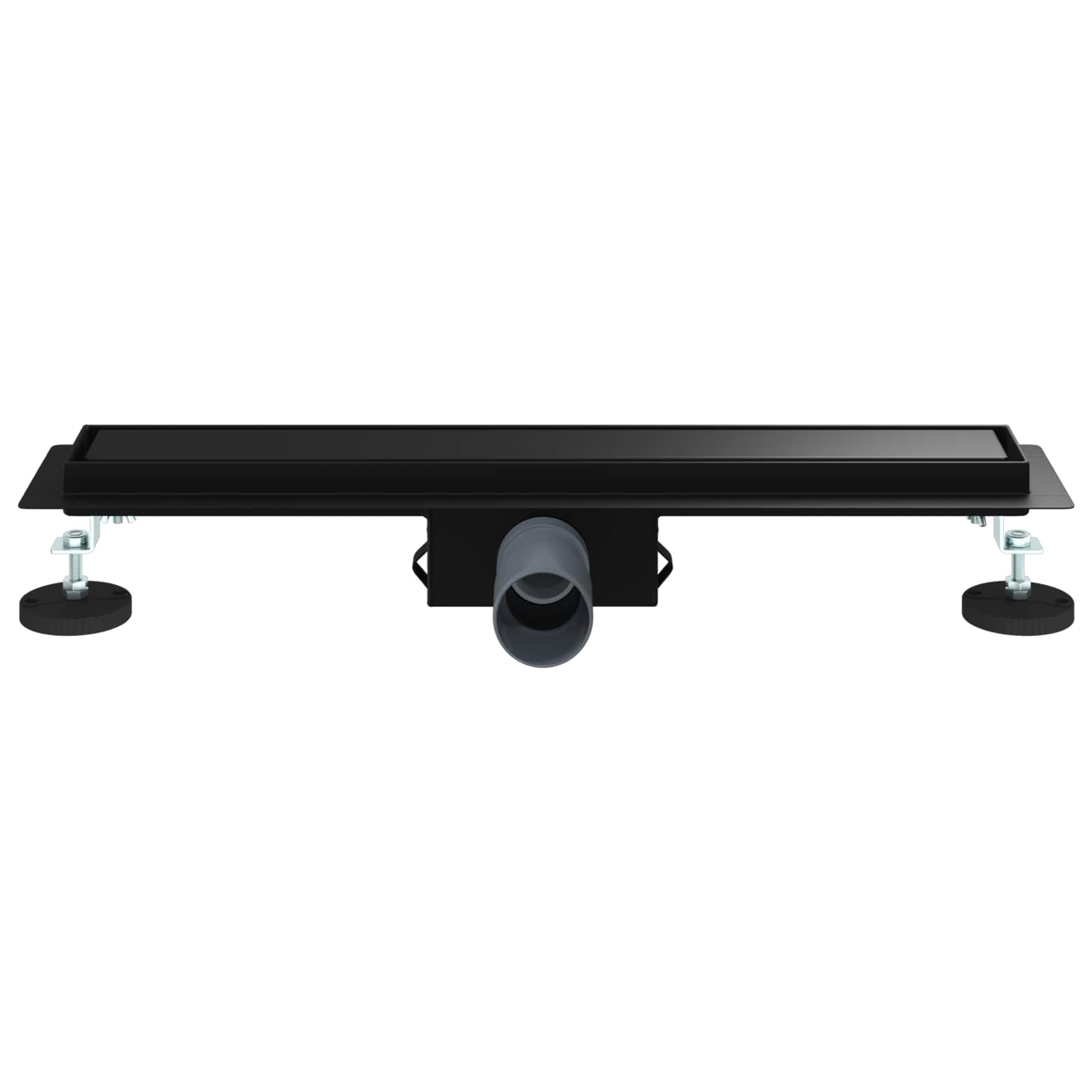 vidaXL 2 w 1 Odwodnienie prysznicowe Czarny 60 cm Stal nierdzewna 304