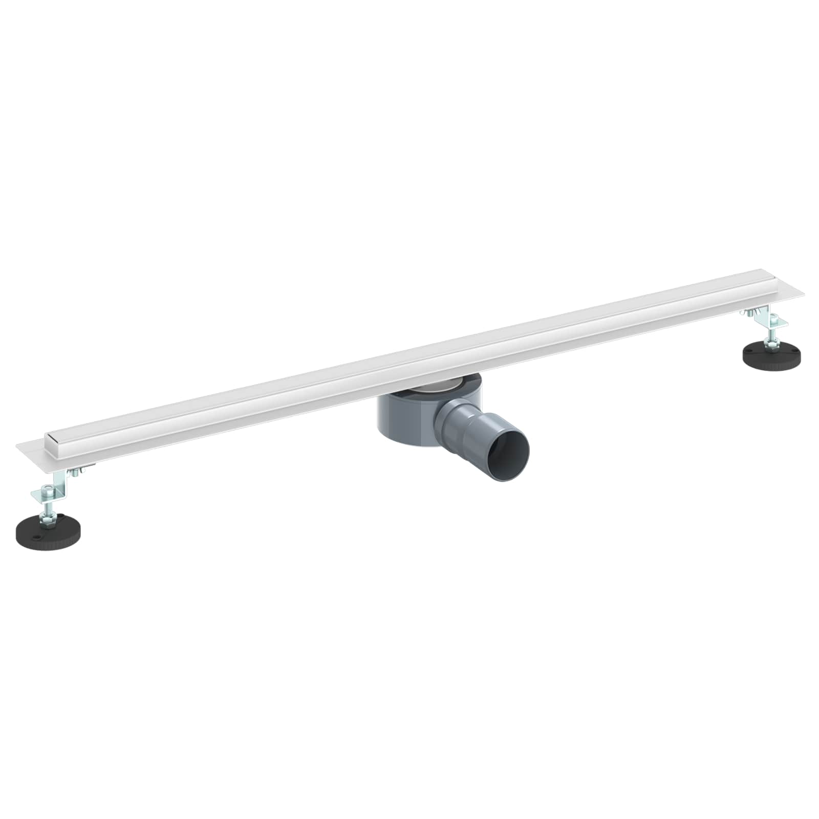 vidaXL 360° Odpływ prysznicowy z cienkim modelem Srebrny 80 cm