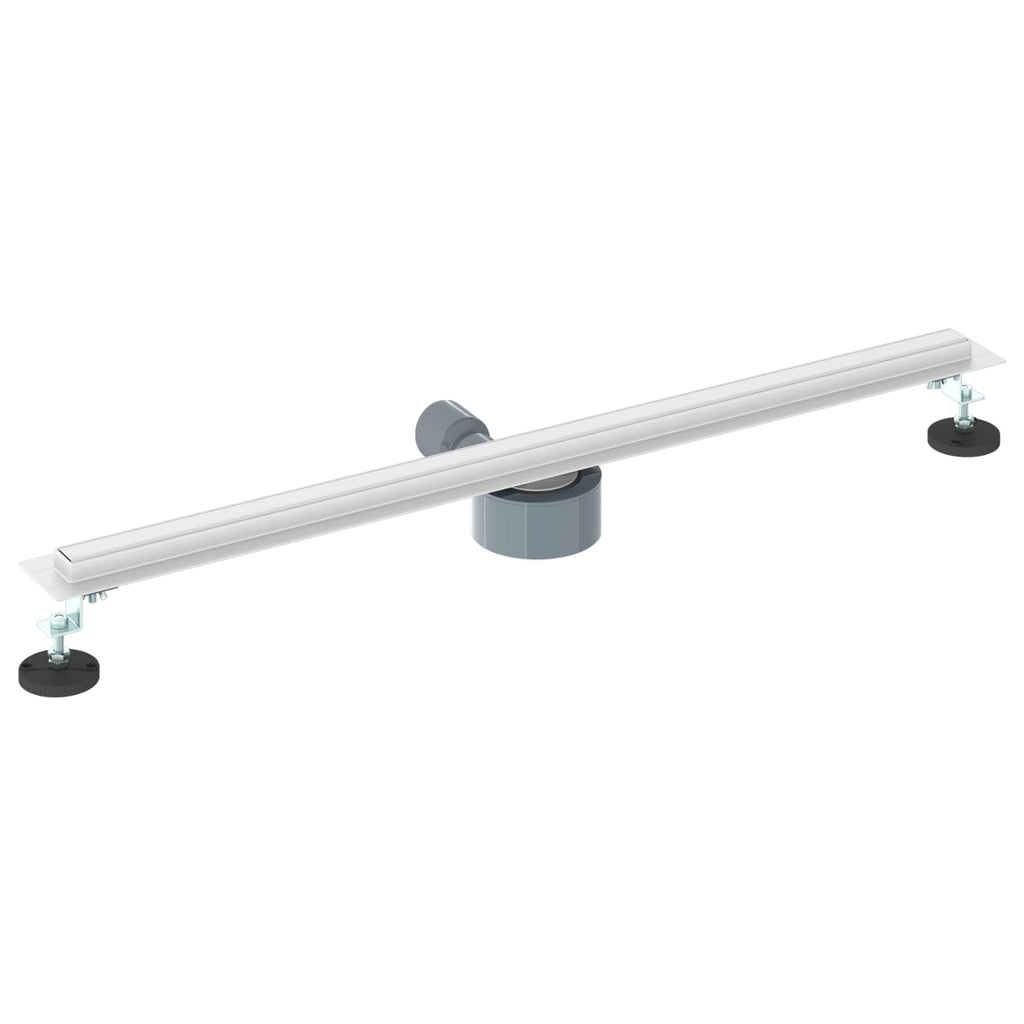 vidaXL 360° Odpływ prysznicowy z cienkim modelem Srebrny 80 cm