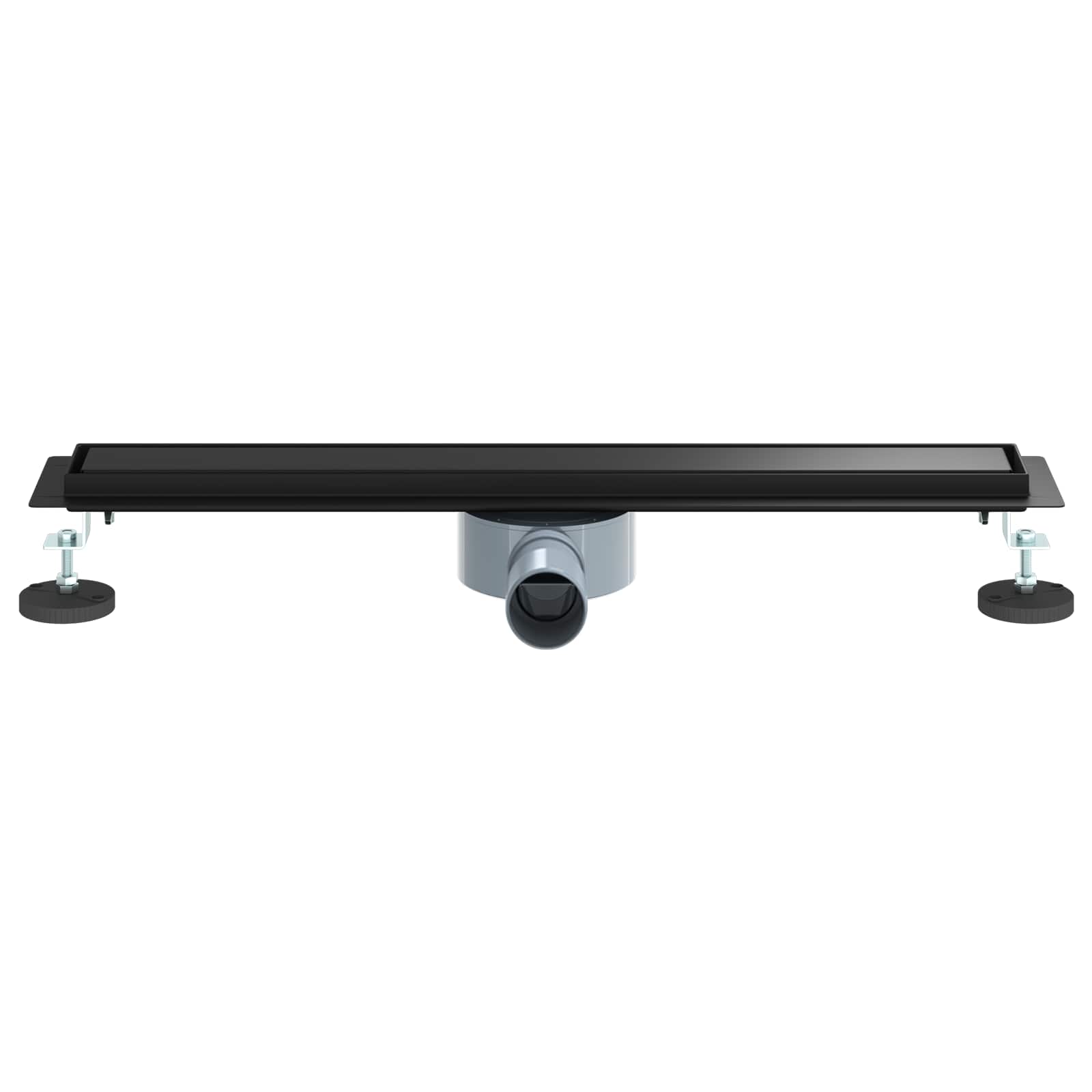 vidaXL Odpływ prysznicowy 2 w 1 z syfonem 360° Czarny 60 cm