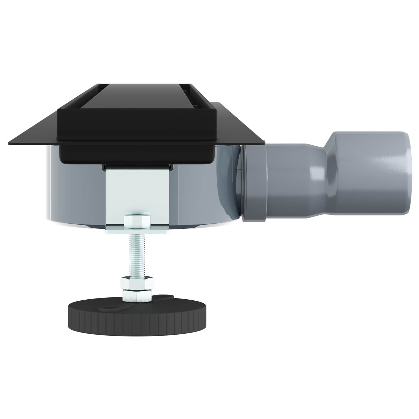 vidaXL Odpływ prysznicowy 2 w 1 z syfonem 360° Czarny 60 cm