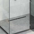 vidaXL Odpływ prysznicowy z szklaną pokrywą i syfonem 360° 70 cm