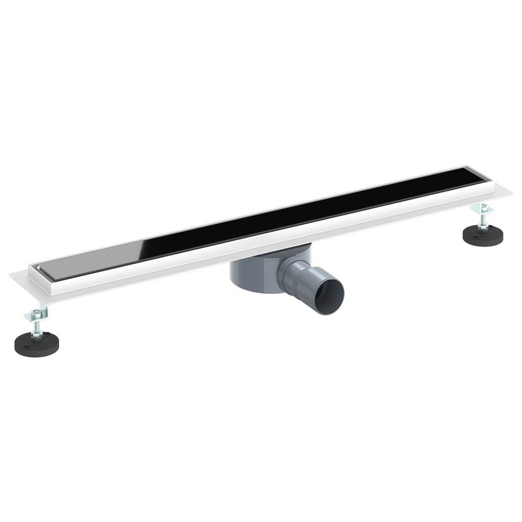 vidaXL Odpływ prysznicowy z szklaną pokrywą i syfonem 360° 70 cm