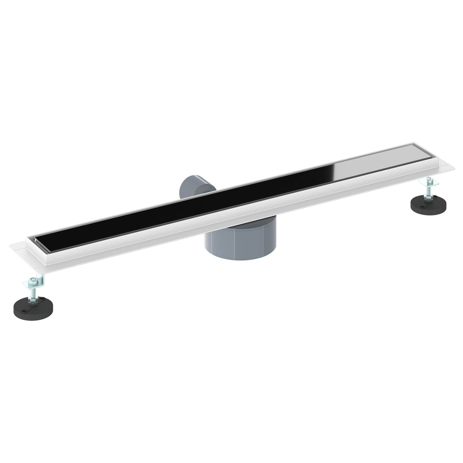vidaXL Odpływ prysznicowy z szklaną pokrywą i syfonem 360° 70 cm