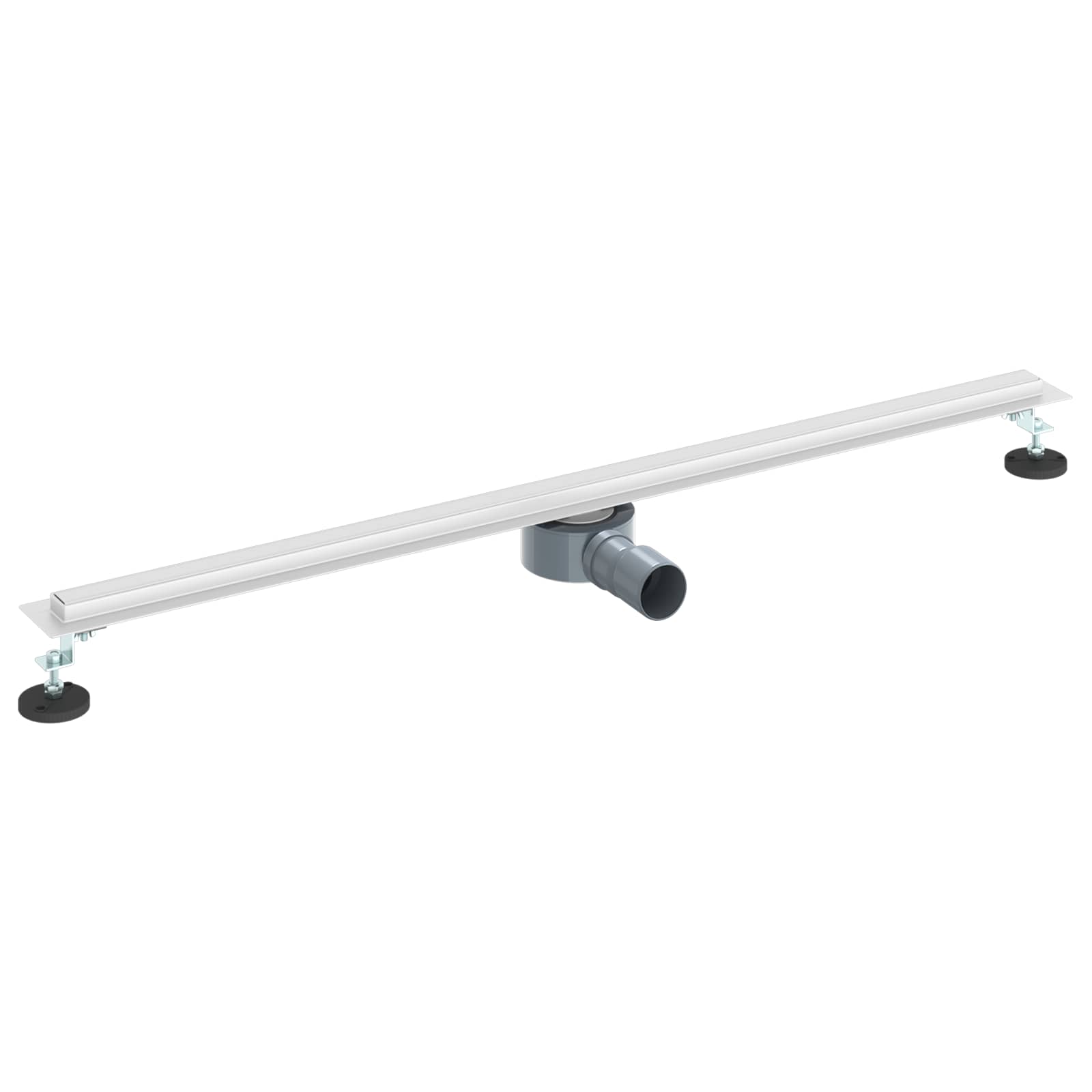 vidaXL 360° Odpływ prysznicowy z cienkim modelem Srebrny 100 cm