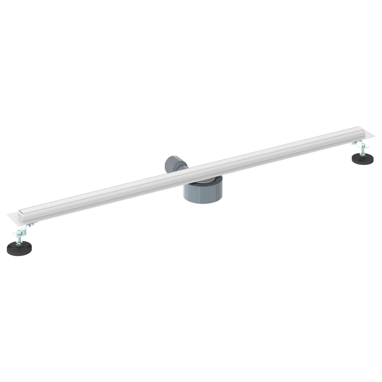 vidaXL 360° Odpływ prysznicowy z cienkim modelem Srebrny 100 cm