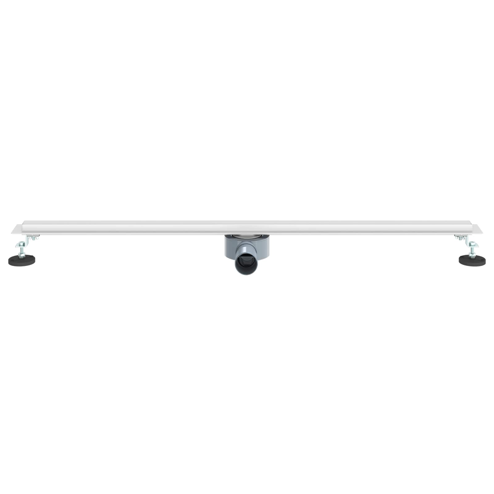 vidaXL 360° Odpływ prysznicowy z cienkim modelem Srebrny 100 cm