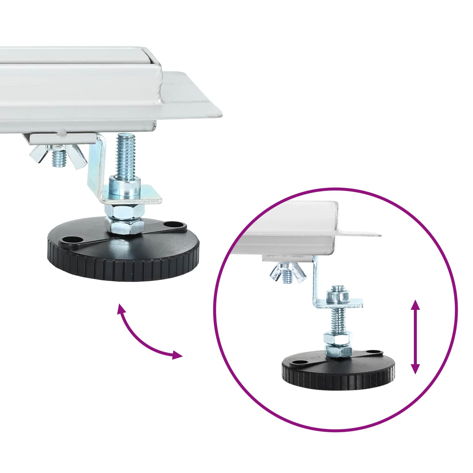 vidaXL 360° Odpływ prysznicowy z cienkim modelem Srebrny 100 cm