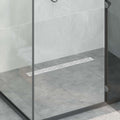 vidaXL Odwodnienie prysznicowe z designem linii Srebrny 70 cm