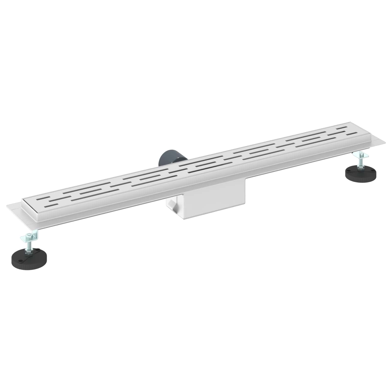 vidaXL Odwodnienie prysznicowe z designem linii Srebrny 70 cm
