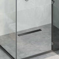 vidaXL Odpływ prysznicowy 2 w 1 z syfonem 360° Czarny 50 cm