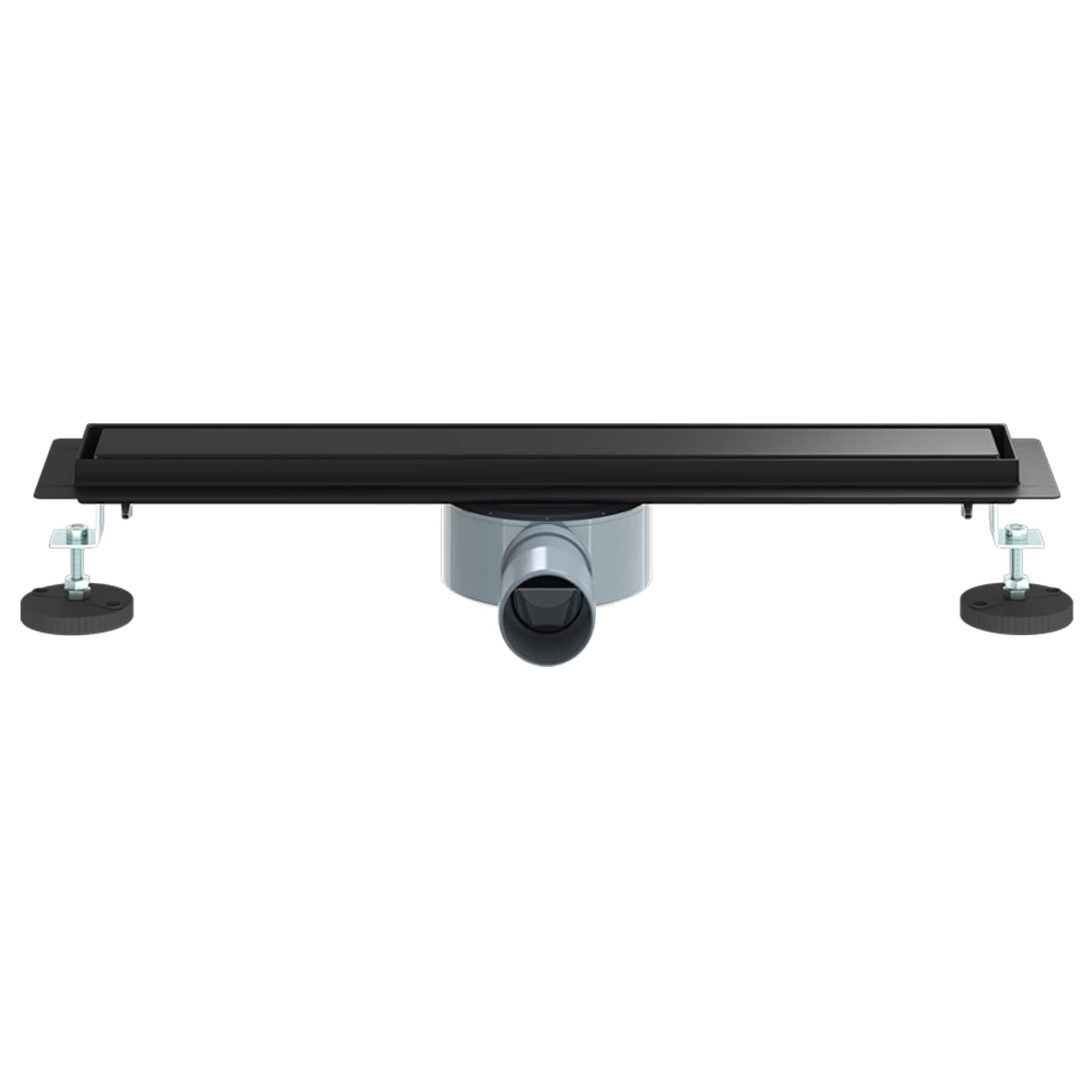 vidaXL Odpływ prysznicowy 2 w 1 z syfonem 360° Czarny 50 cm