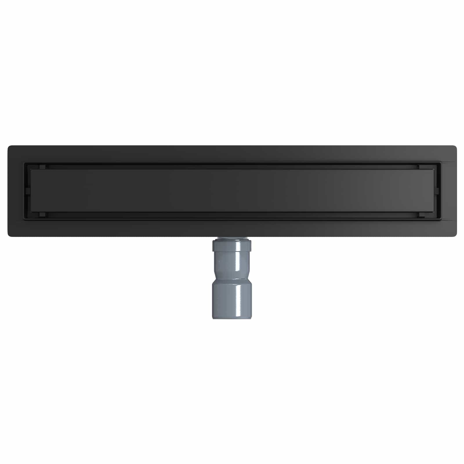 vidaXL Odpływ prysznicowy 2 w 1 z syfonem 360° Czarny 50 cm