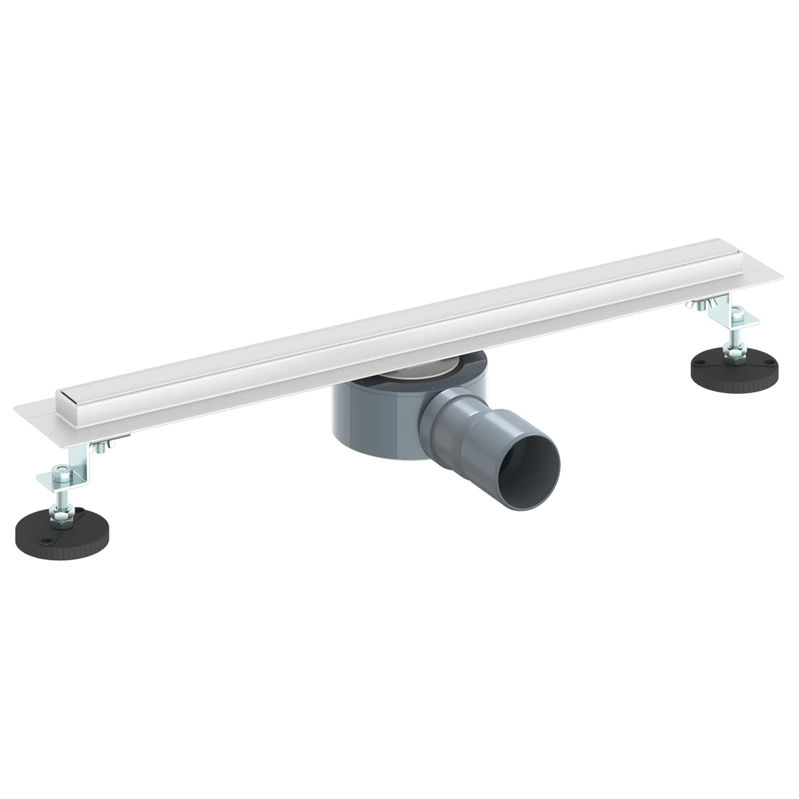 vidaXL 360° Odpływ prysznicowy z cienkim modelem Srebrny 50 cm