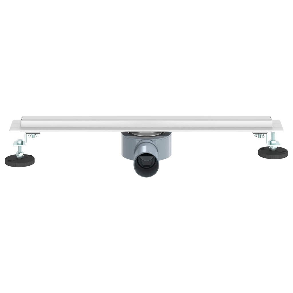 vidaXL 360° Odpływ prysznicowy z cienkim modelem Srebrny 50 cm