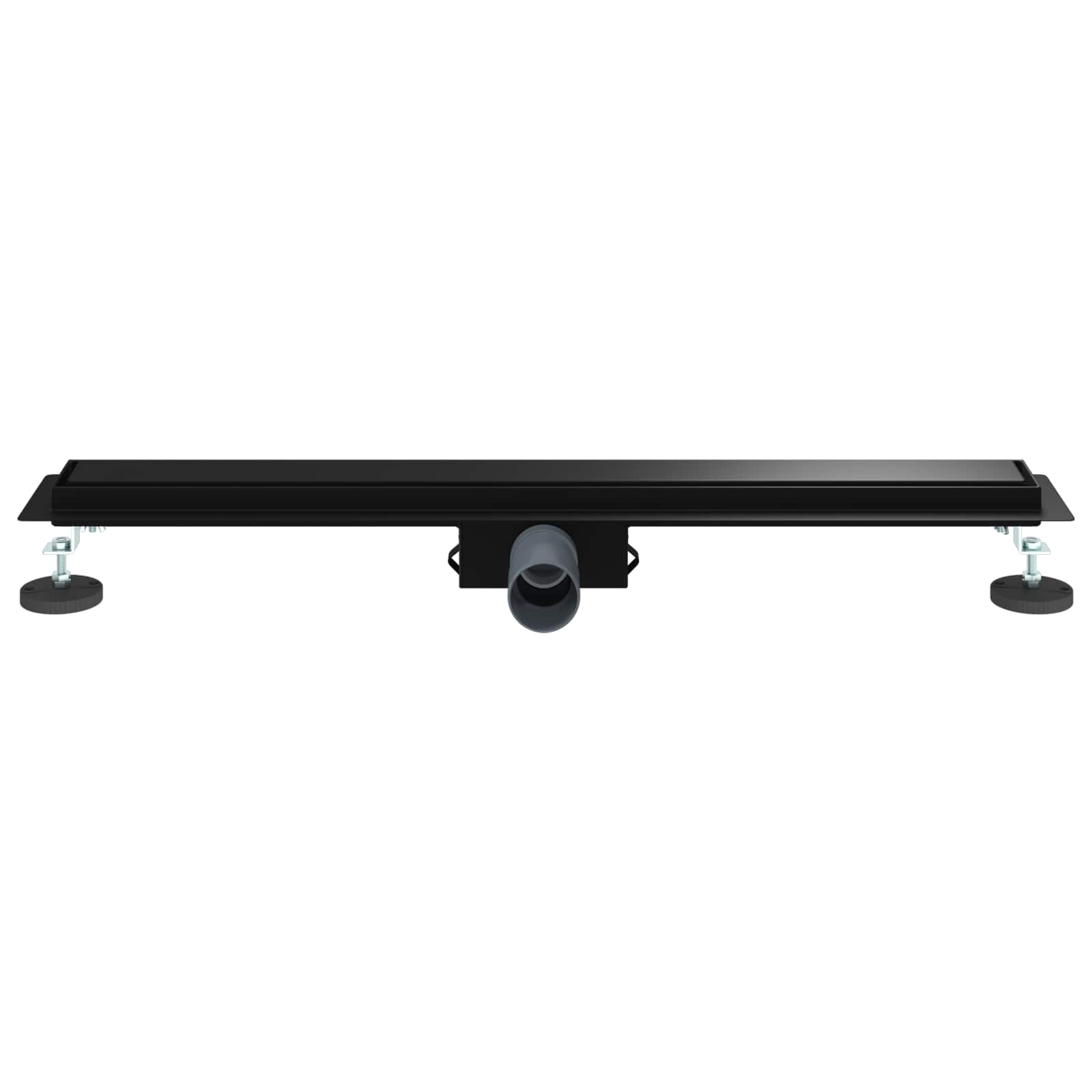 vidaXL 2 w 1 Odwodnienie prysznicowe Czarny 70 cm Stal nierdzewna 304