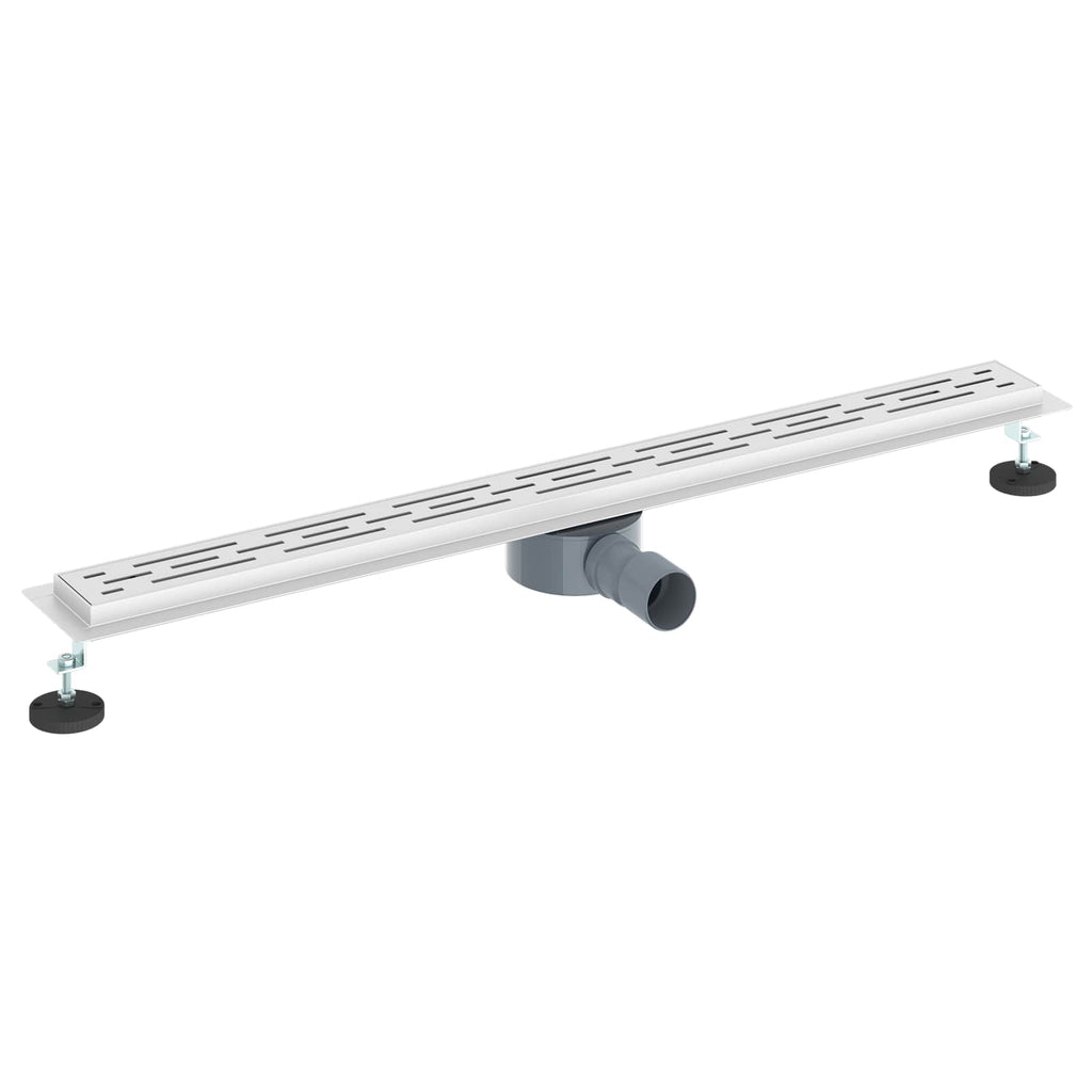vidaXL Odpływ prysznicowy z szklaną pokrywą i syfonem 360° 90 cm