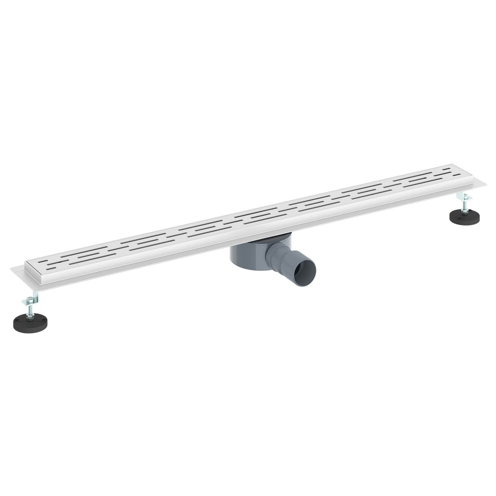 vidaXL Odpływ prysznicowy z szklaną pokrywą i syfonem 360° 90 cm