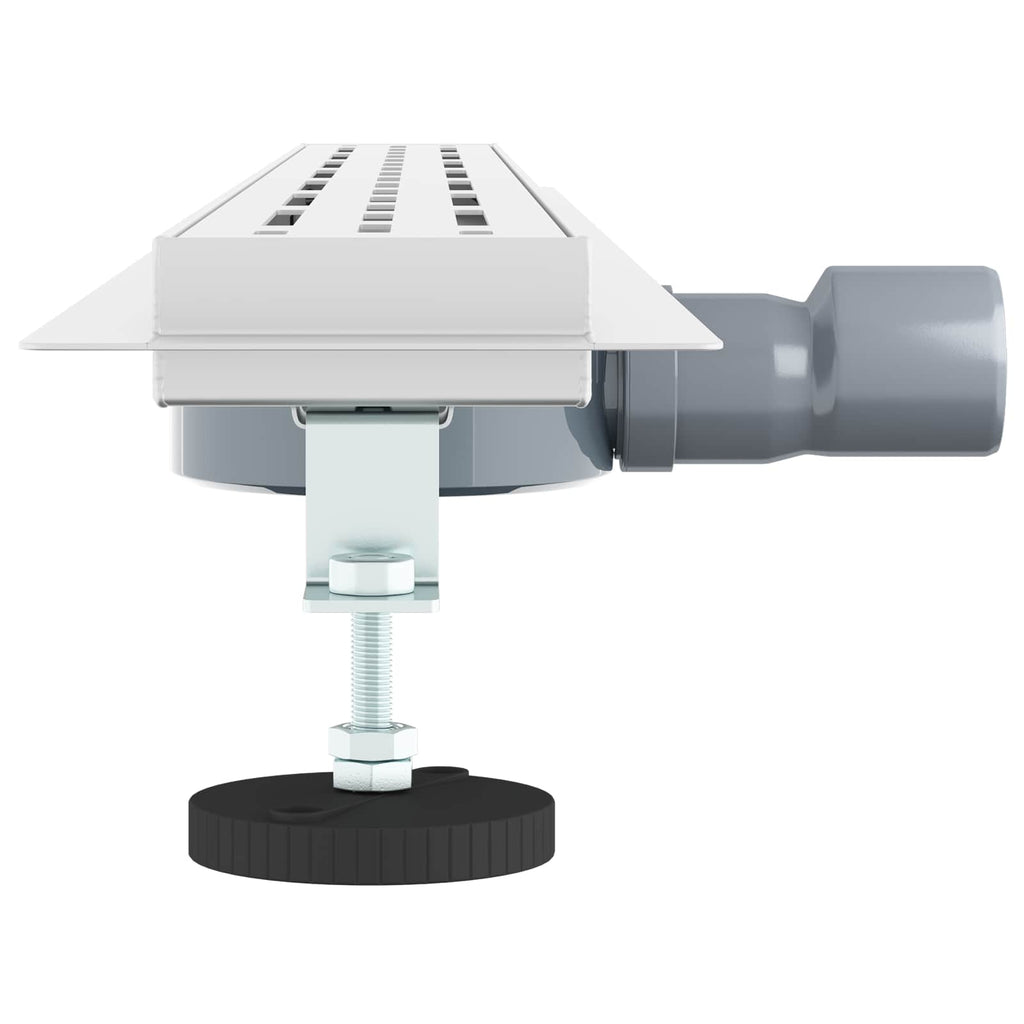 vidaXL Odpływ prysznicowy z szklaną pokrywą i syfonem 360° 90 cm