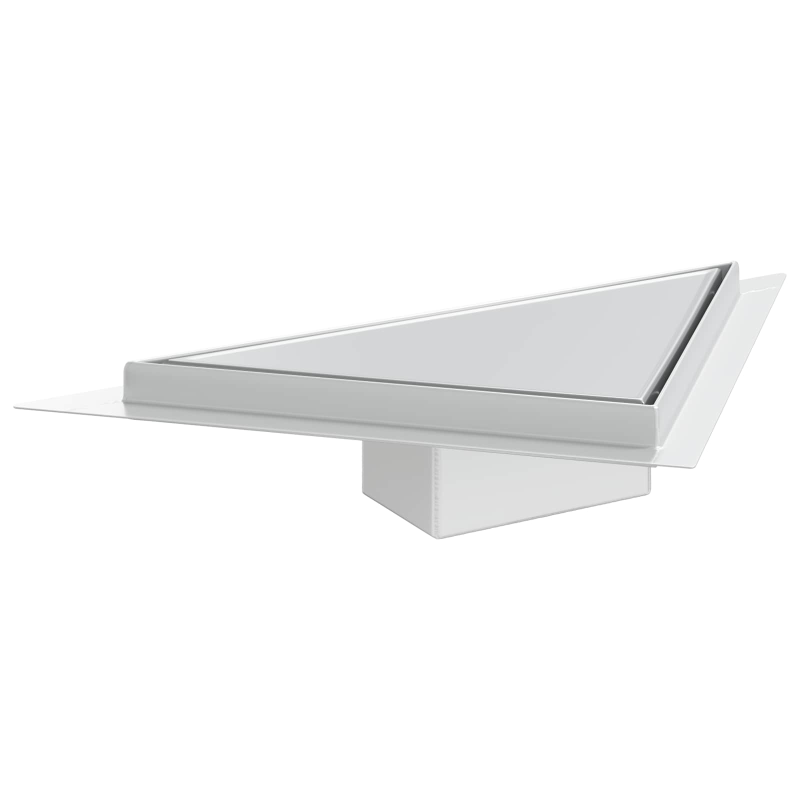 vidaXL 2 w 1 Trójkątny odpływ prysznicowy Srebrny 32 x 32 x 7,5 cm