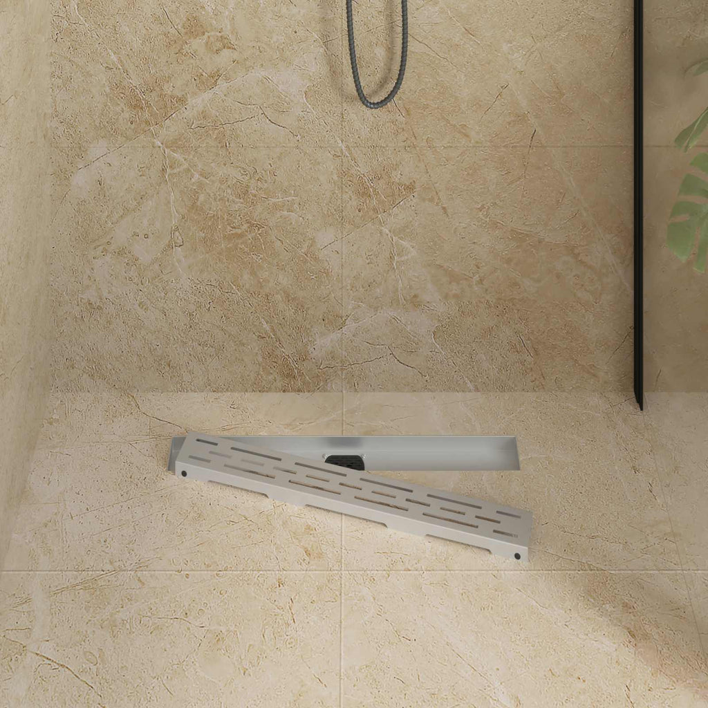 vidaXL Odpływ prysznicowy z szklaną pokrywą i syfonem 360° 60 cm