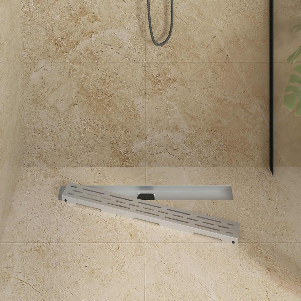 vidaXL Odpływ prysznicowy z szklaną pokrywą i syfonem 360° 70 cm