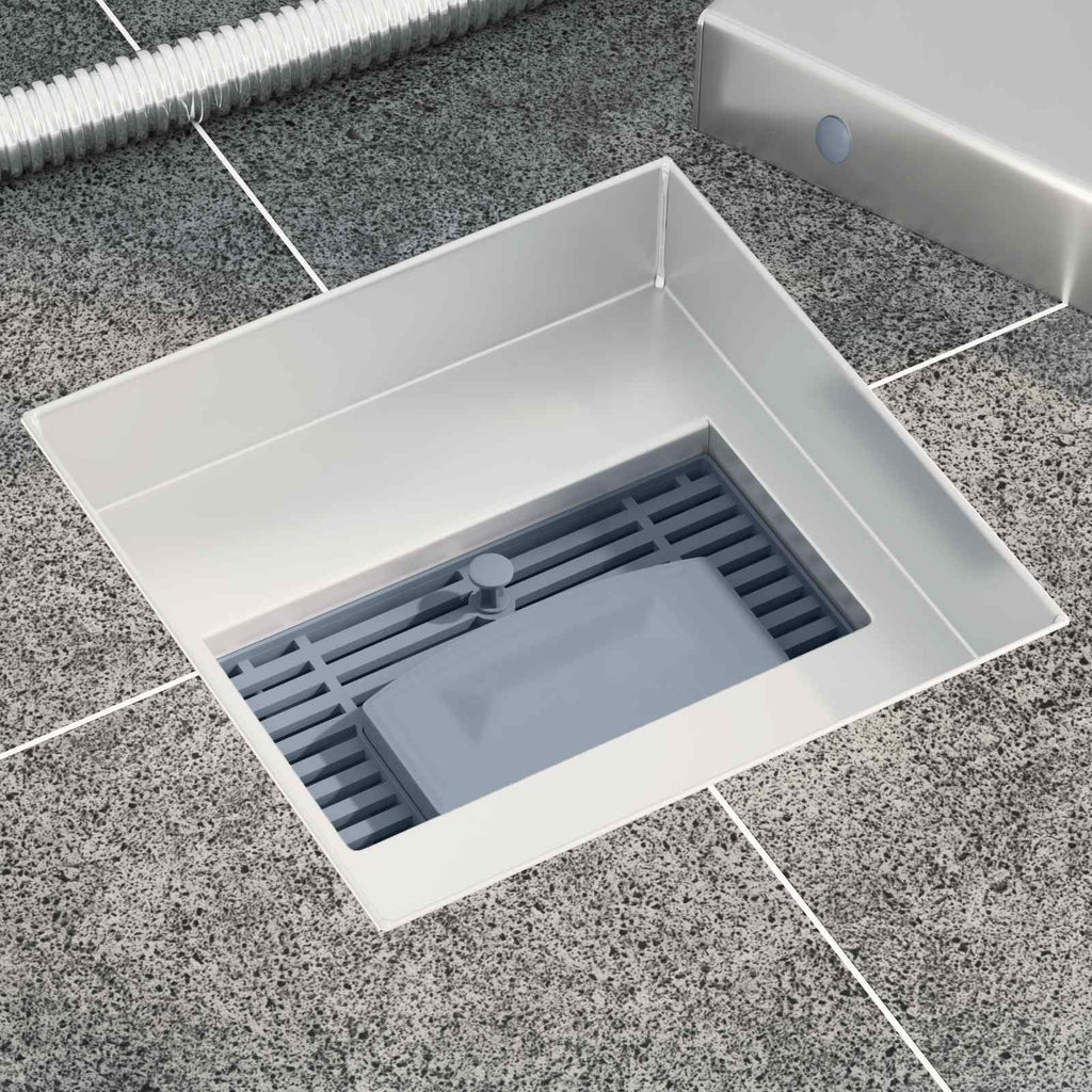 vidaXL 2 w 1 Odwodnienie prysznicowe Srebrny 15 x 15 cm