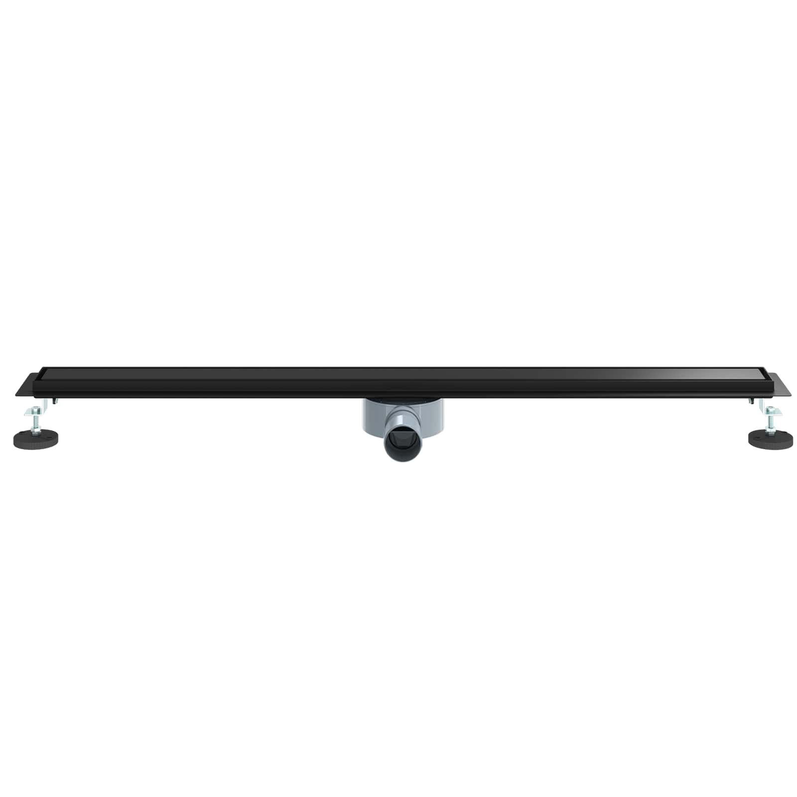 vidaXL Odpływ prysznicowy 2 w 1 z syfonem 360° Czarny 100 cm