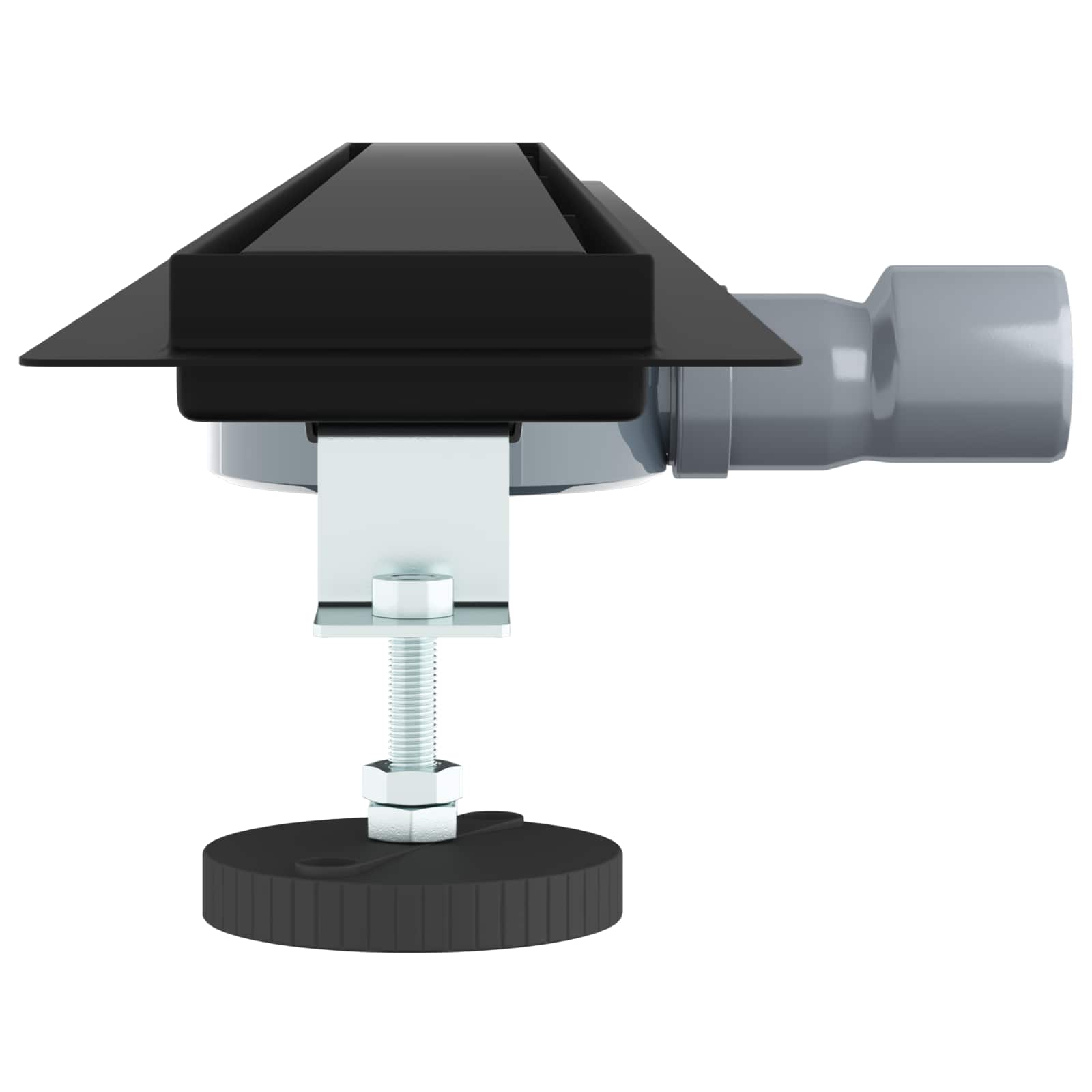vidaXL Odpływ prysznicowy 2 w 1 z syfonem 360° Czarny 100 cm